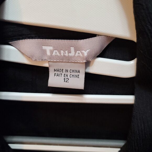 TanJay Womens Jacket Multicolor Size 12 100% Polyester Long Sleeve Button Close - Picture 6 of 12